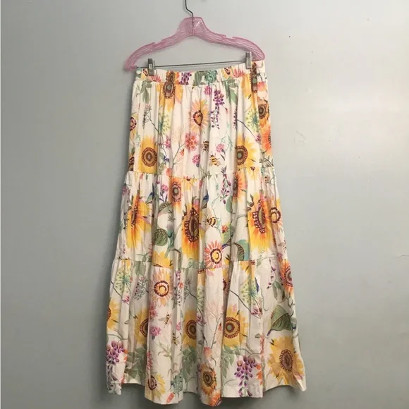 Elie Tahari White and Purple Floral Skirt - Picture 11 of 16